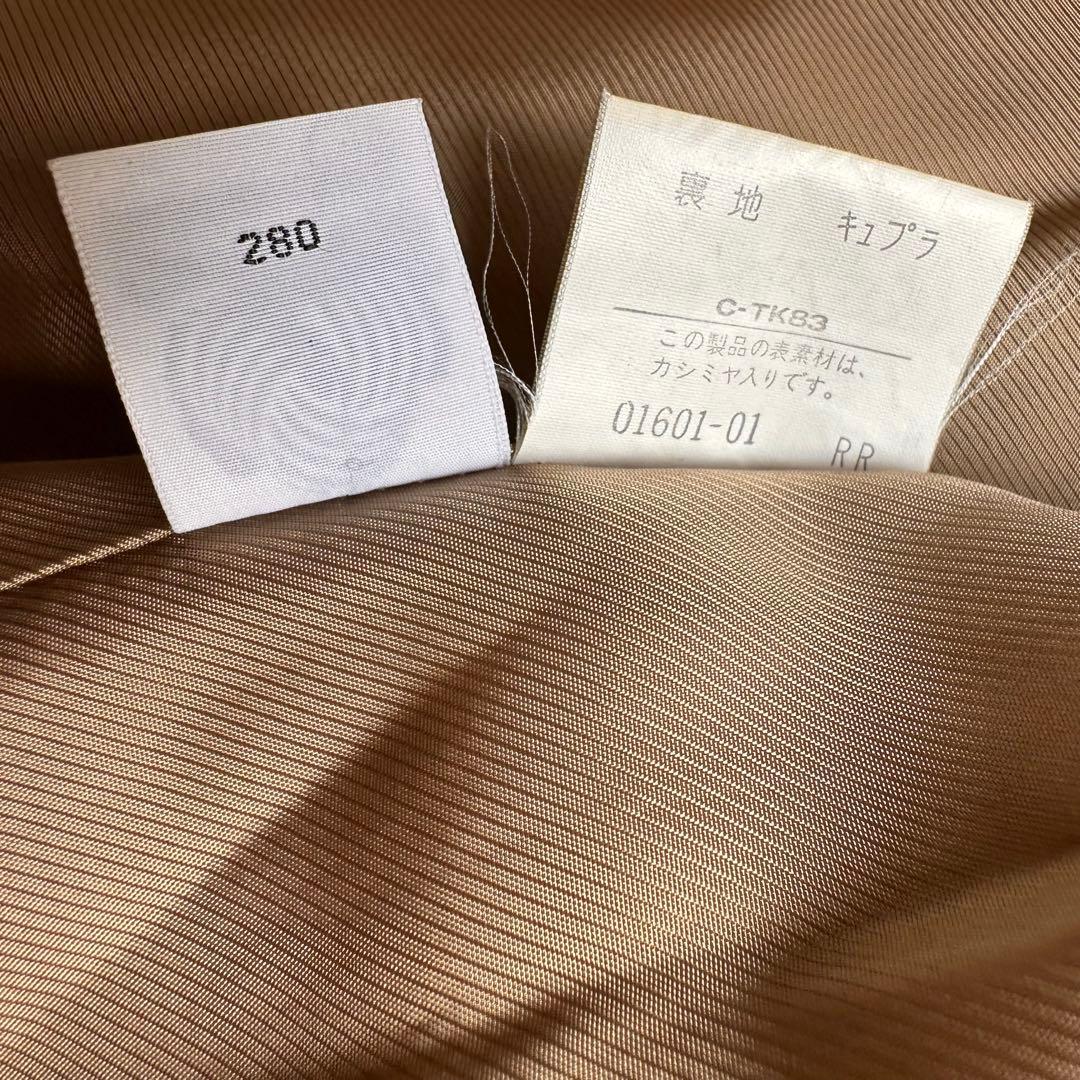 バーバリーズ テーラードジャケット カシミヤ混 キャメル 2XL