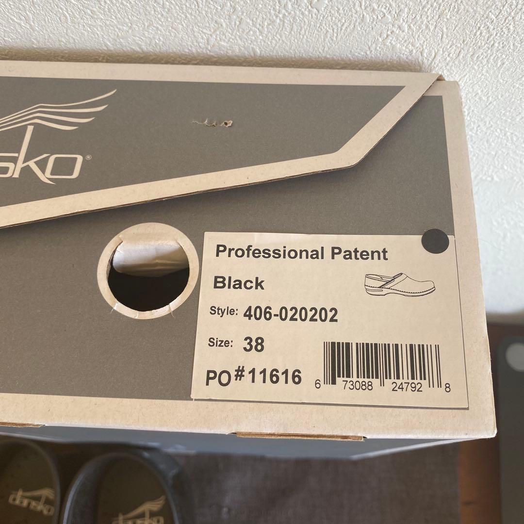 dansko プロフェッショナル　ブラックパテント　38