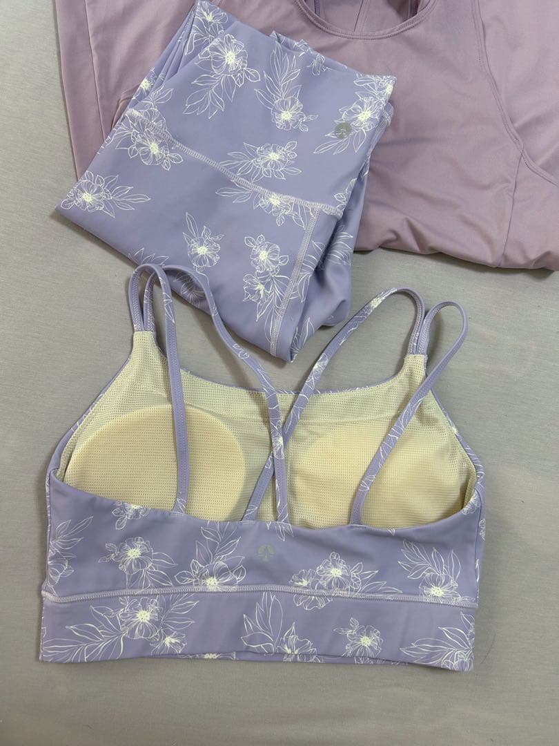 【SUKALA】フラワープリントセパレートタンクトップ& レギンス M