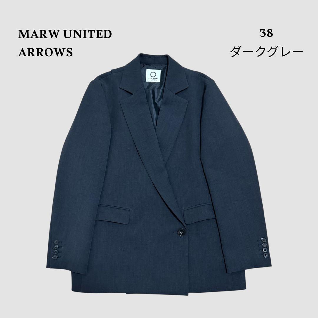 今季✨MARW バックアシンメトリージャケット 38 ダークグレー