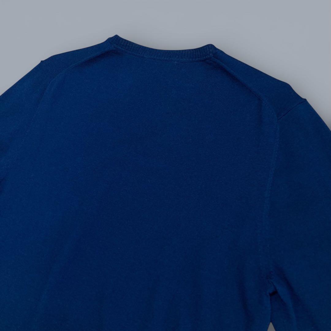 【新品タグ付】BURBERRY BLACK LABEL Vネック ニット 紺 L