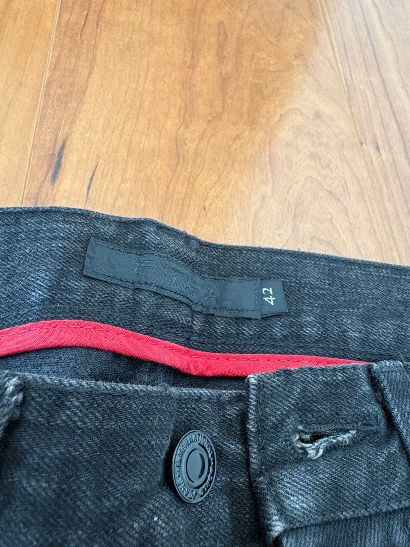 FUGAブラックダメージデニムパンツ