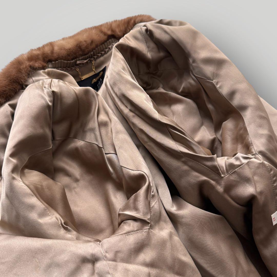 本毛皮☆デミバフミンク クロップド丈 ファーコート なめし柔らか◎ 毛艶◎