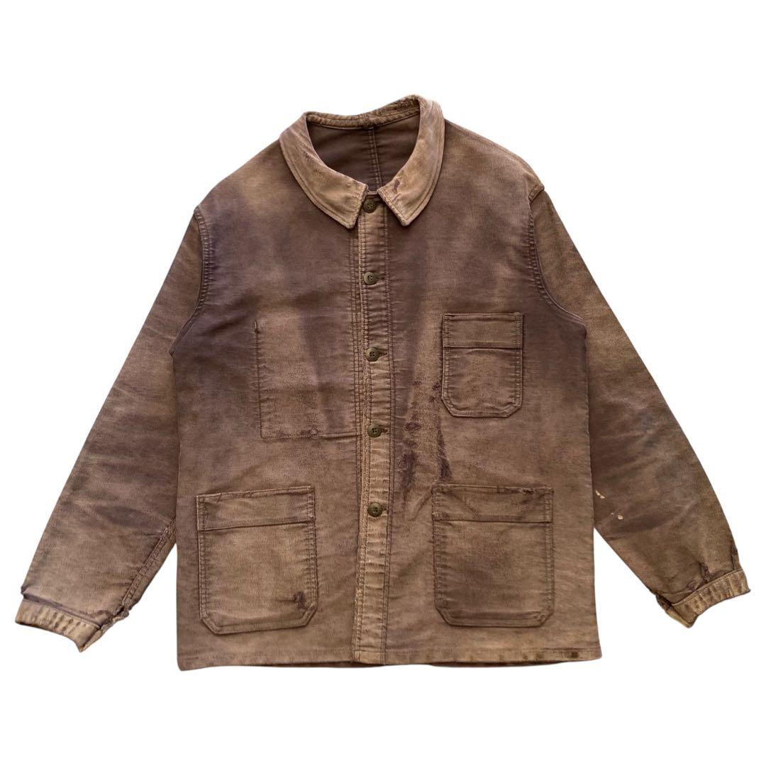 〜70sヴィンテージ モンサンミッシェル ブラックモールスキンジャケットフレンチ