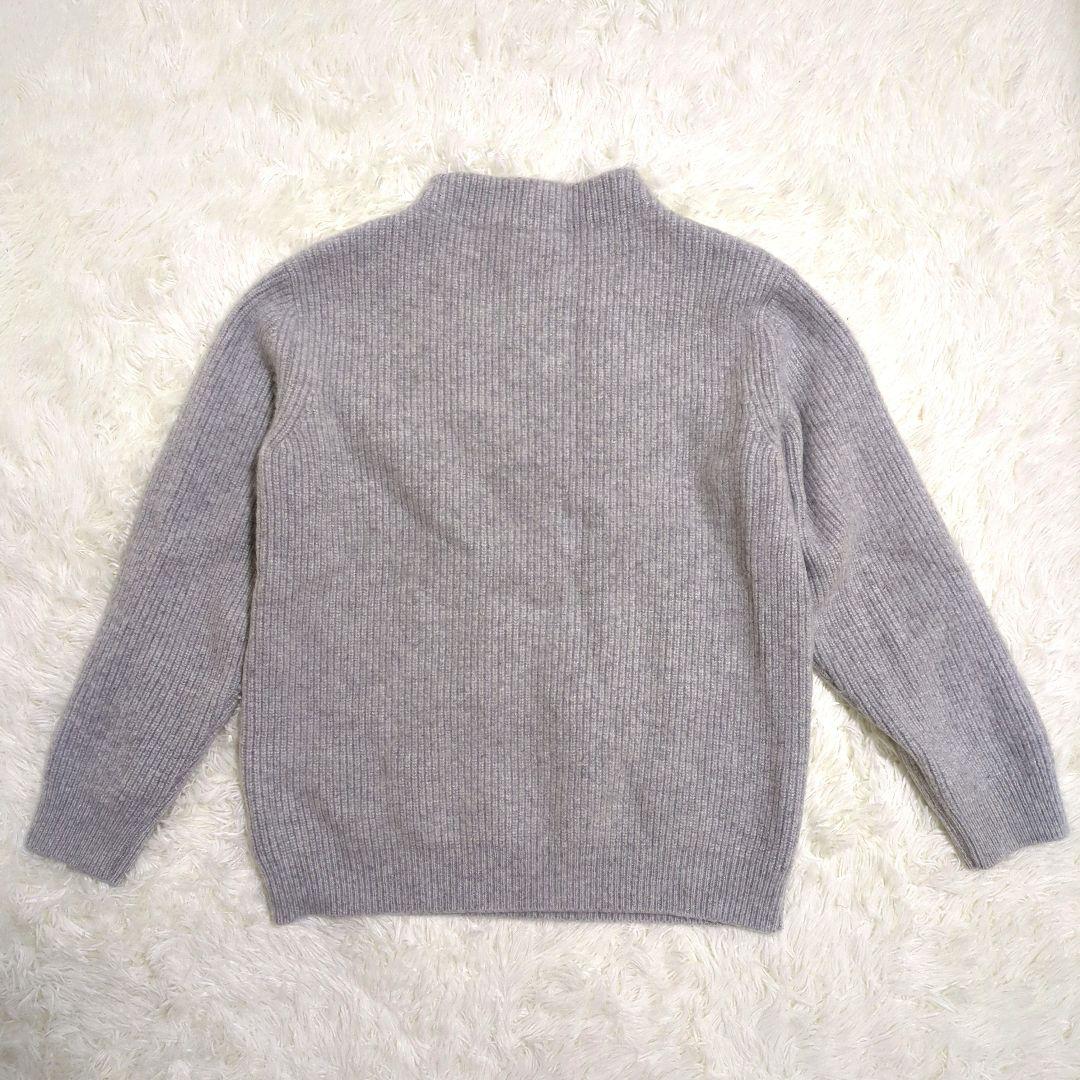 MOONCASTLE ムーンキャッスル カシミヤ100％ 片畔モックネックニット