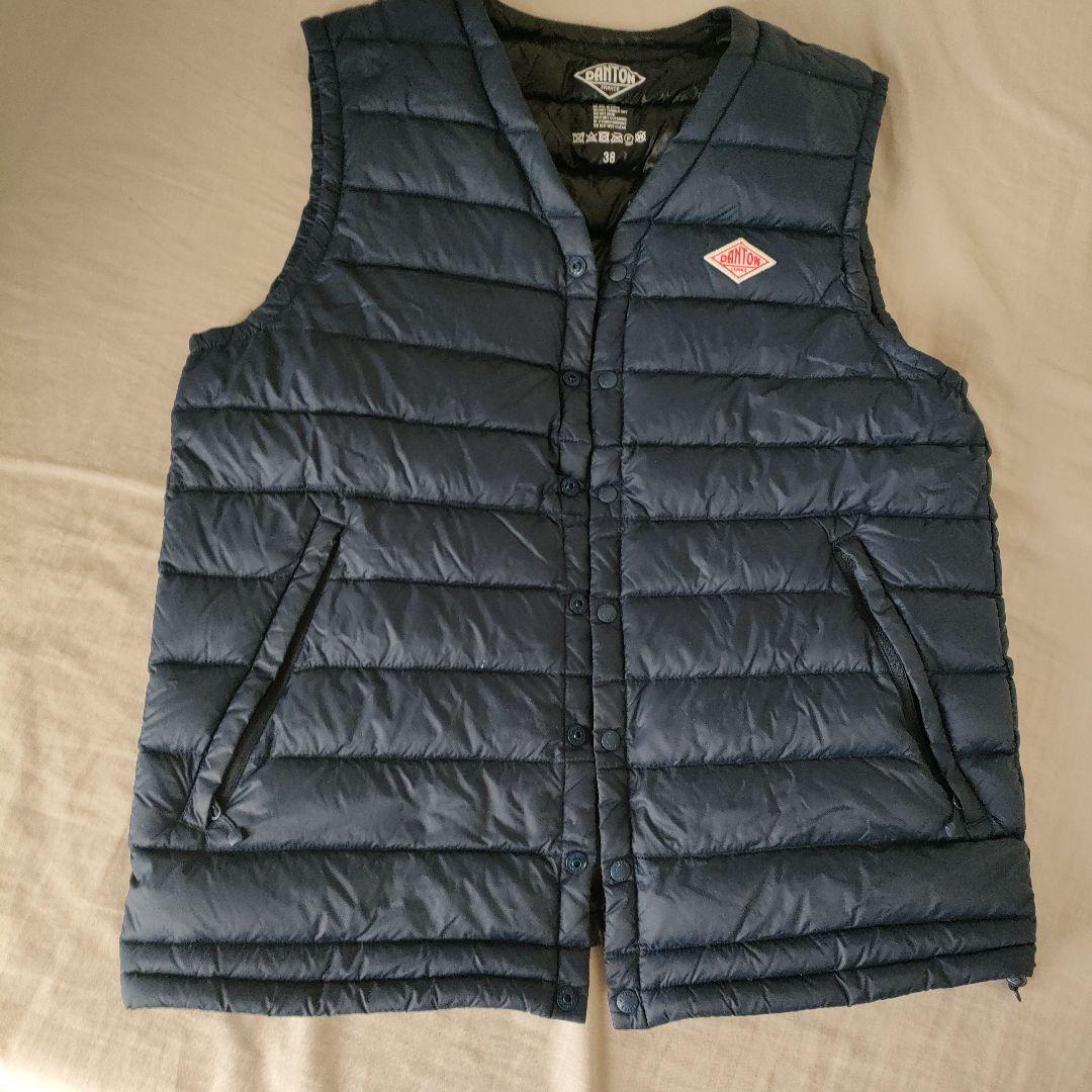 DANTON ネイビー ダウンベスト 38