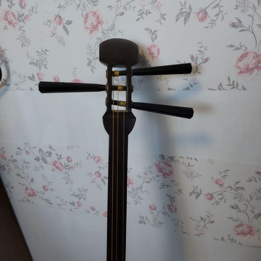 平井！沖縄の伝統的な弦楽器、ヘビ柄 三線 本体＋おまけ(三味線 本体)