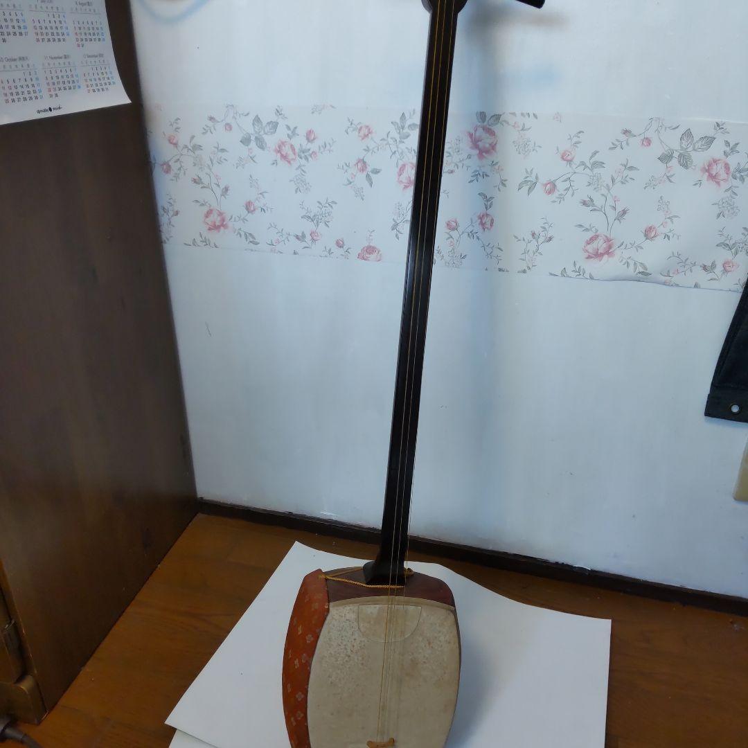 平井！沖縄の伝統的な弦楽器、ヘビ柄 三線 本体＋おまけ(三味線 本体)