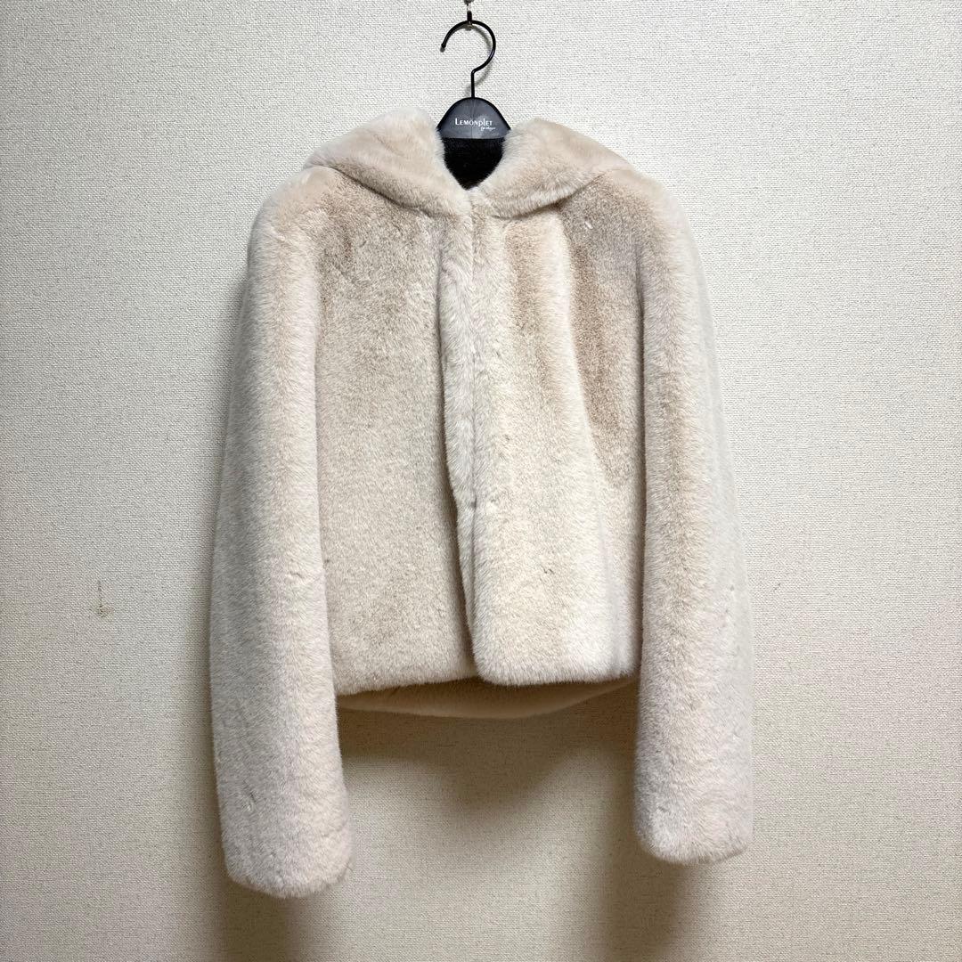 lemomplet レモンプレット　エコファーショートコート　small