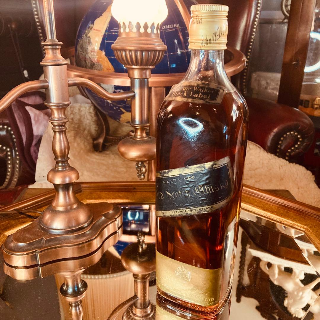 湯布院アンティーク '70ジョニーウォーカー オールドボトル 白文字2行
