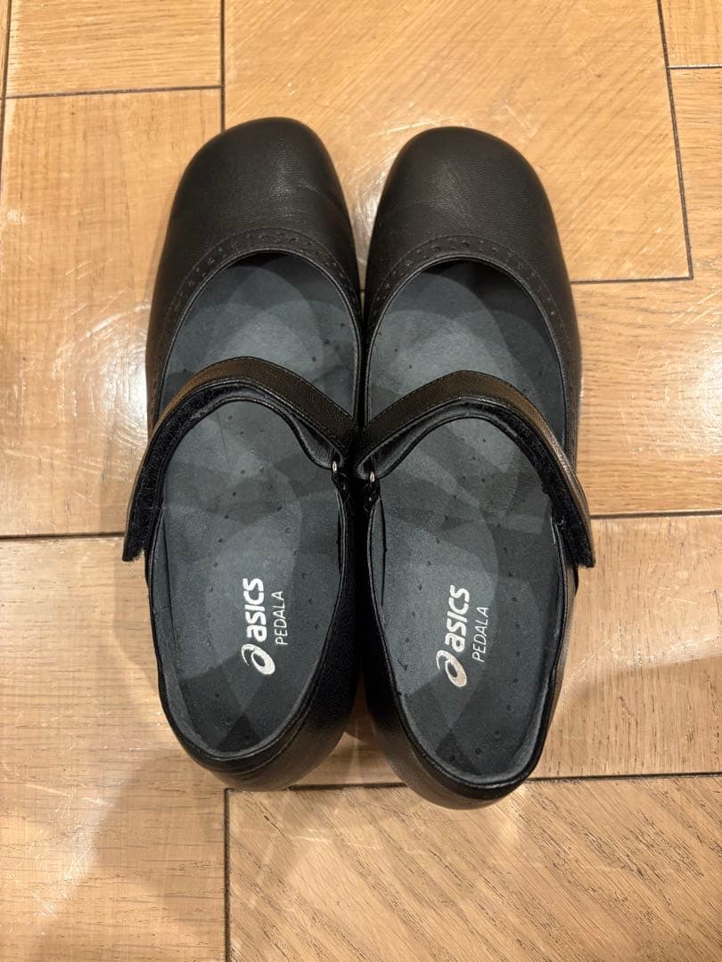 f*0様 asics アシックスウォーキング　ペダラ22.5cm ブラック