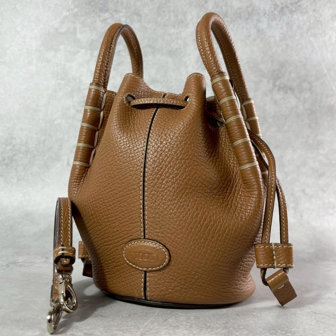 【お値下げ済】極美品✨TOD's マイクロバケット ショルダーバッグ バルーン
