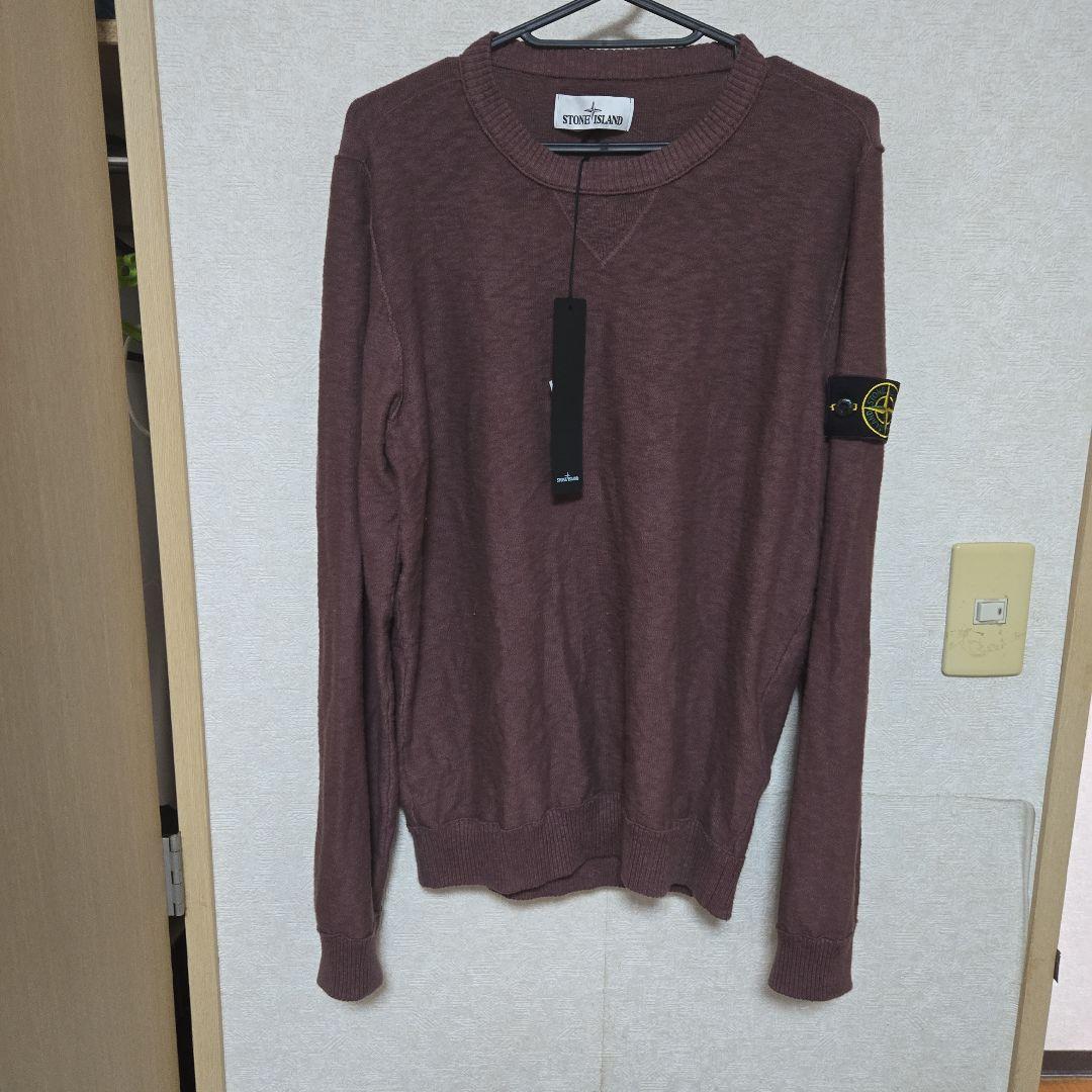 STONE  バーガンディ クルーネックセーター