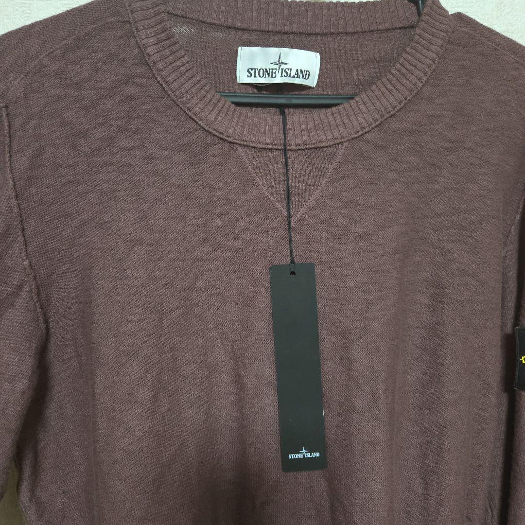 STONE  バーガンディ クルーネックセーター