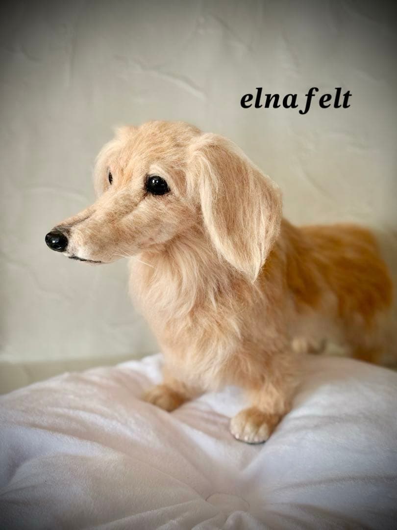 アクビちゃん　羊毛フェルト　ハンドメイド　犬　オーダー　ミニチュアダックス