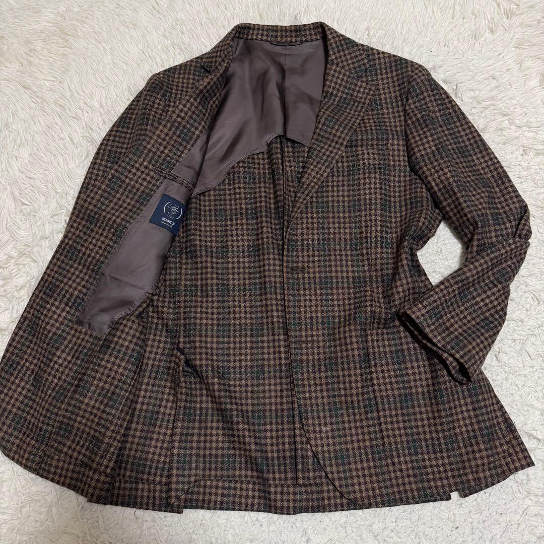 現行極美品XLサイズ相当　ビームスF テーラードジャケット　ガンクラブチェック