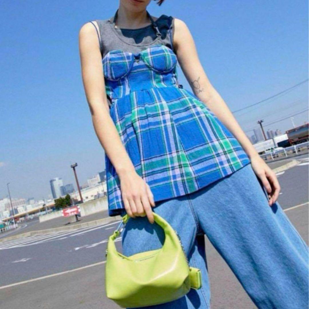 美品 完売 MAISON SPECIAL チェック ツイード ビスチェ F