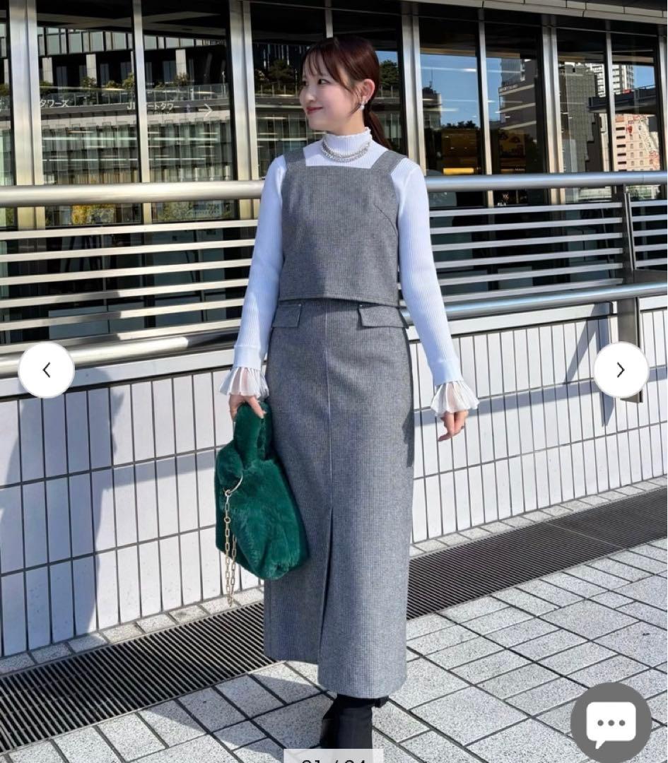 ニードルパンチビスチェ　ルーニィ ビスチェ　オフ×ブラック