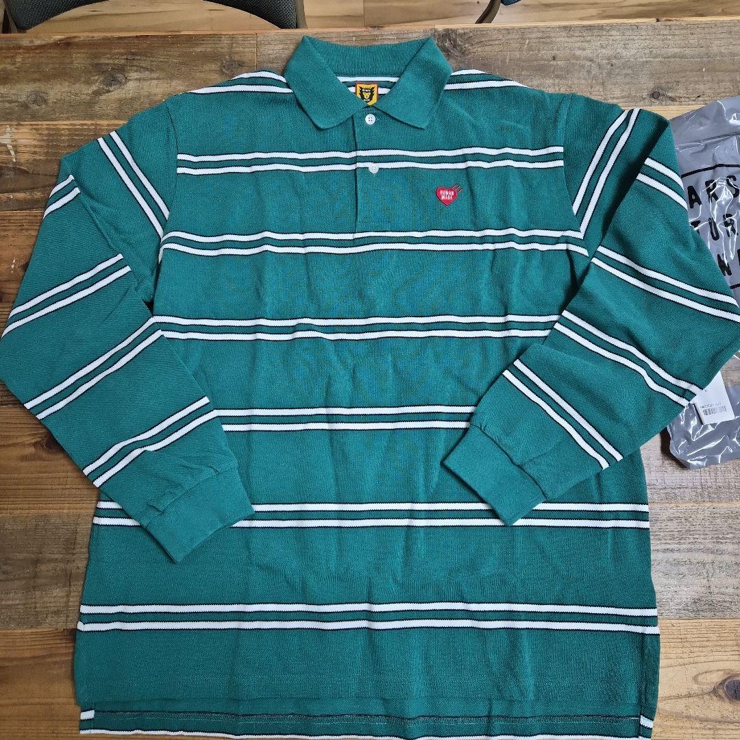 【新品】HUMAN MADE ボーダー ポロシャツ M