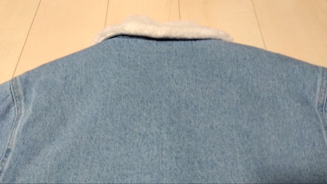 【S】adidas ボア　襟付き　デニム　ジャケット 　レディース　XS