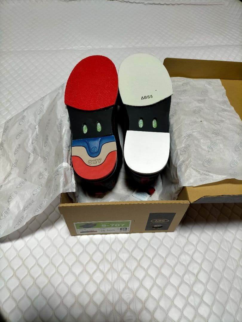 ABS S-707 ボウリングシューズ ブラック/レッド 25.5cm2.5E幅