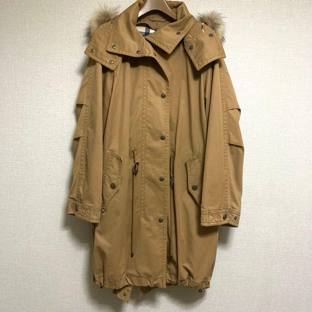 [美品] BURBERRY LONDON ノバチェックライナー付きモッズコート