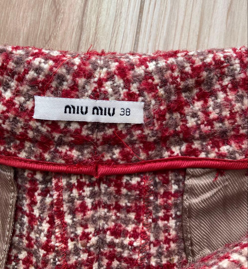 MIU MIU ミュウミュウツイードショートパンツ 38