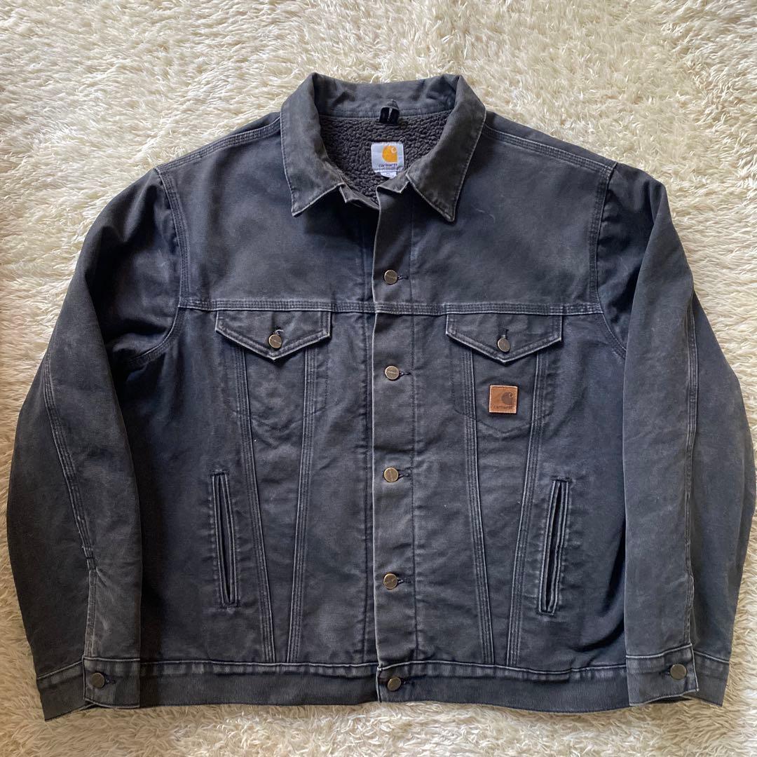 【希少】カーハート ダックトラッカージャケット XL ブラック 黒 フェード