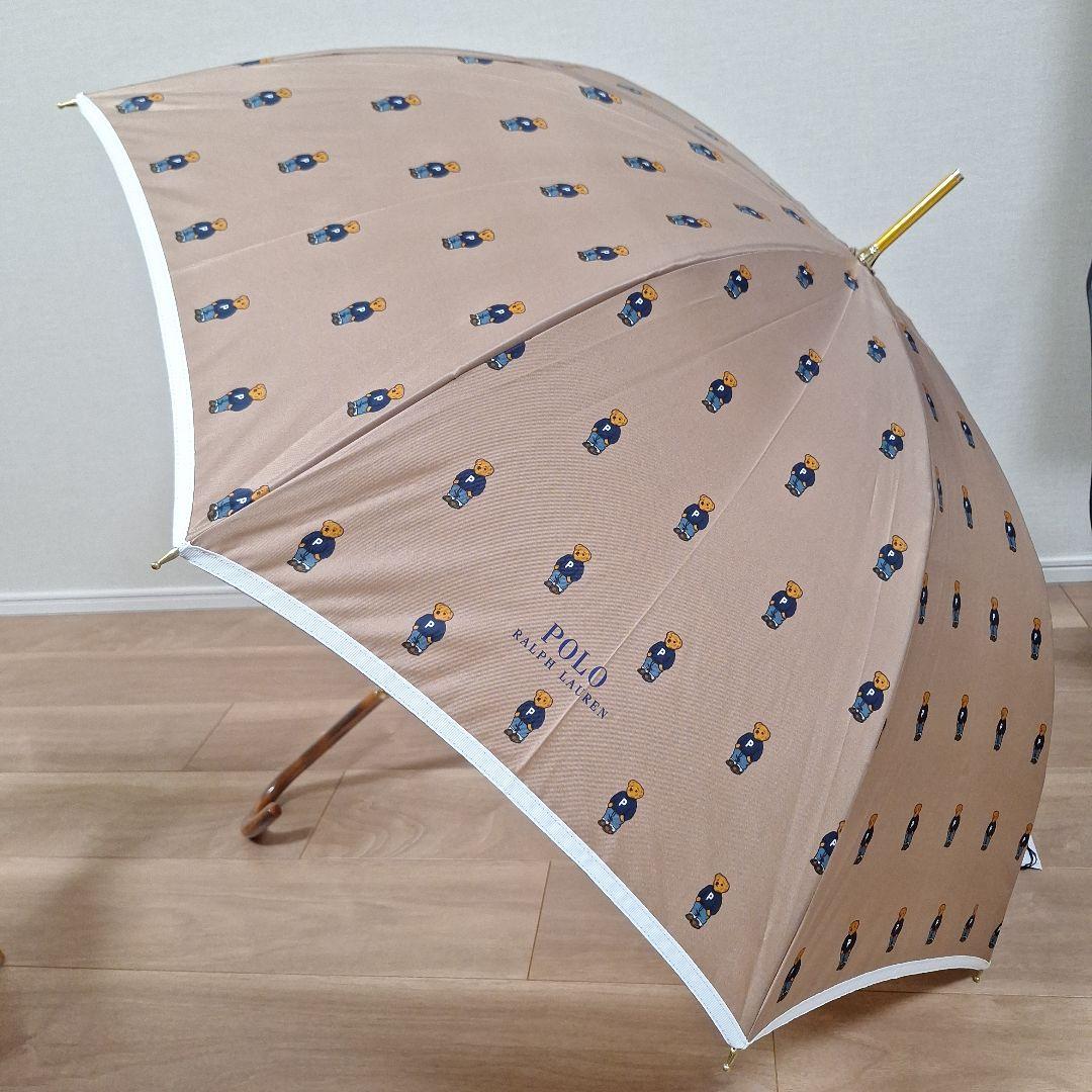 未使用 POLO ポロラルフローレン 長傘 ポロベア 総柄
