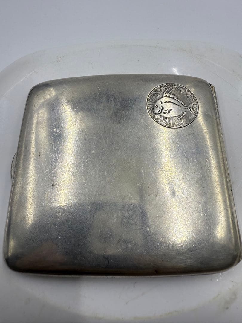 シルバー 0.950 魚エンブレム アンティークケース