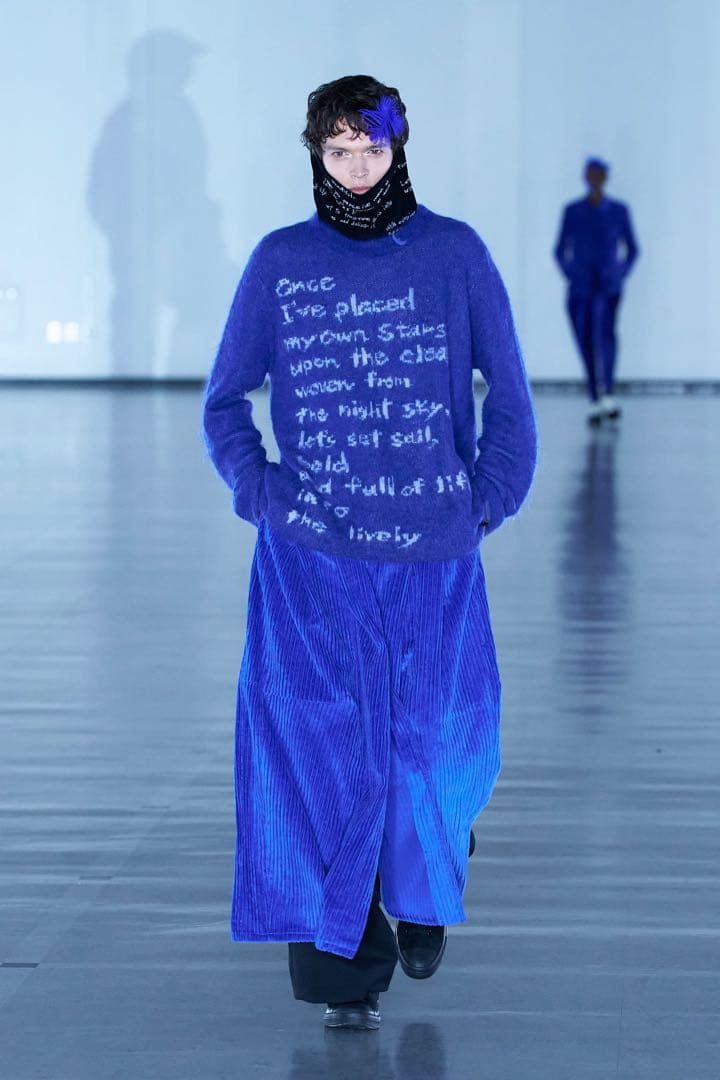 SHINYA KOZUKA モヘアニット ブルー