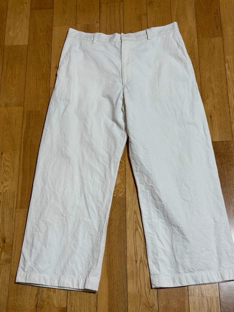 【美品】STUDIO NICHOLSON ホワイト ワイドチノパン M