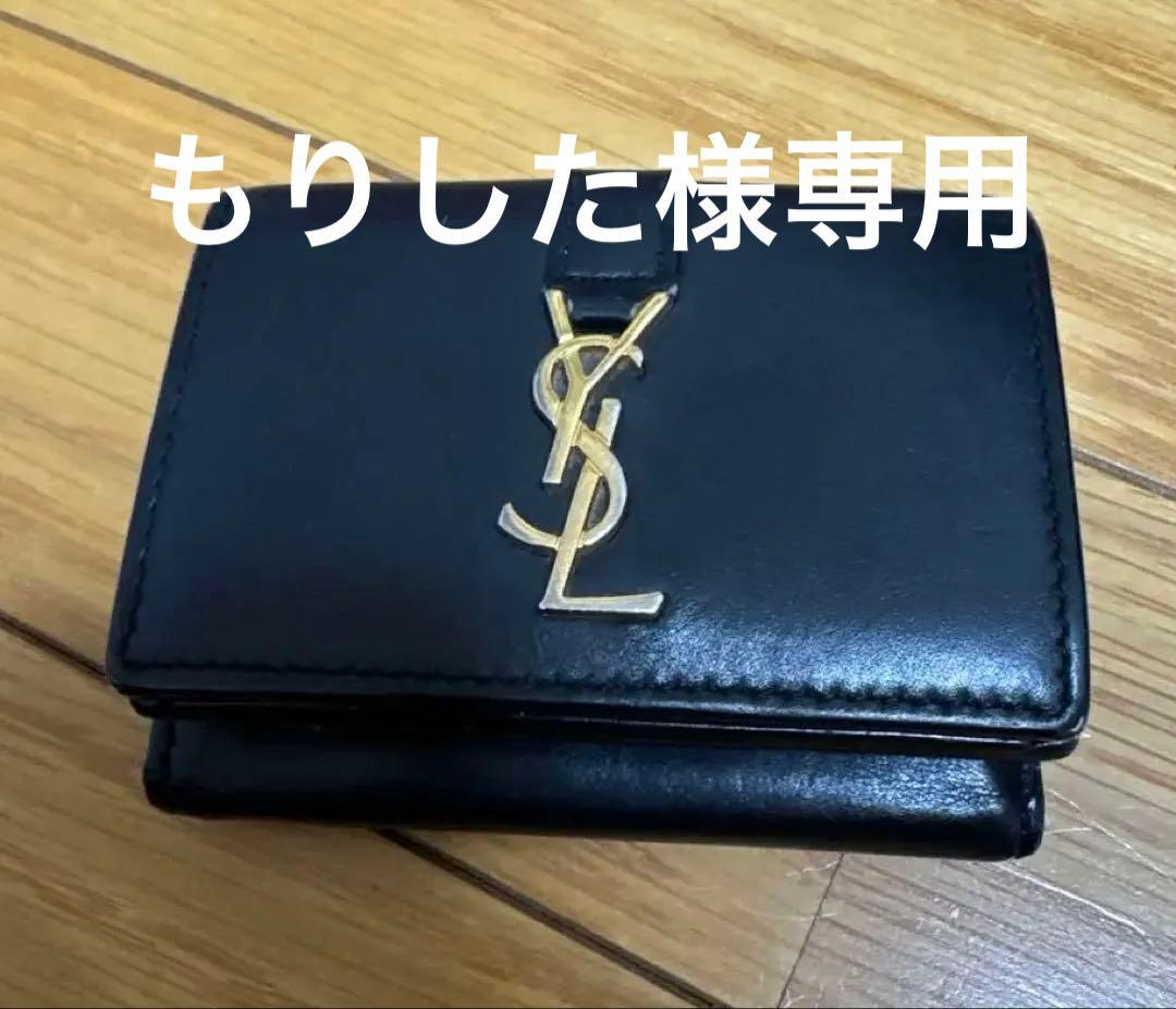 SAINT LAURENT サンローラン ミニ財布 2つ折り ブラック