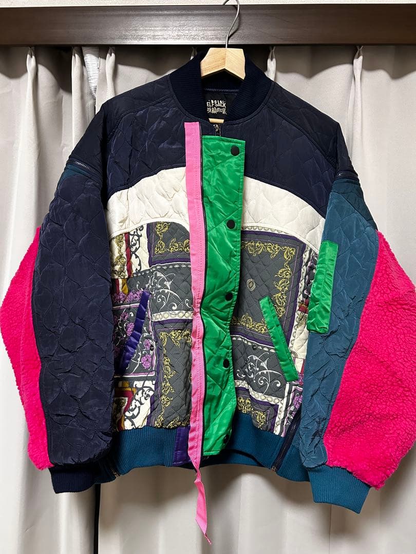 安達祐実さん着用　ELF SACK カラフルキルティングジャケット　パッチワーク