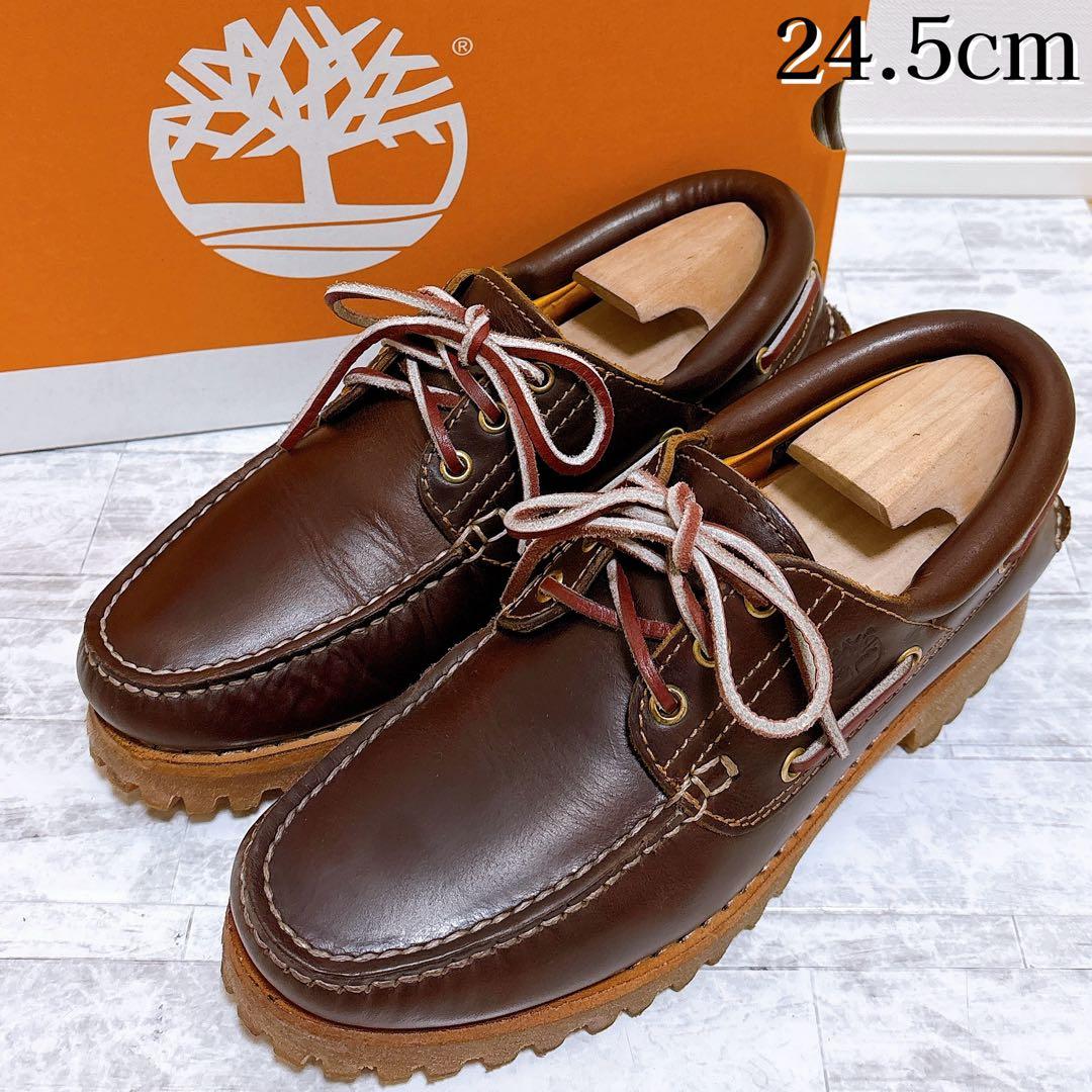 美品✨ティンバーランド 3EYE デッキシューズ 30003 24.5cm 茶