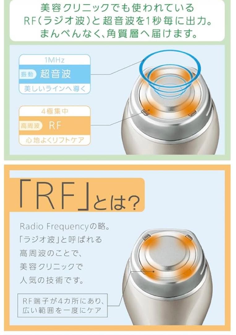 Panasonic 美顔器 RF コードレス シルバー EH-SR72-S
