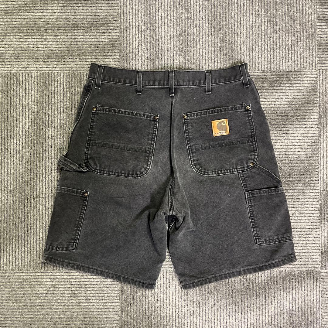 90s carhartt ダブルニーショーツ ブラック サイズ34