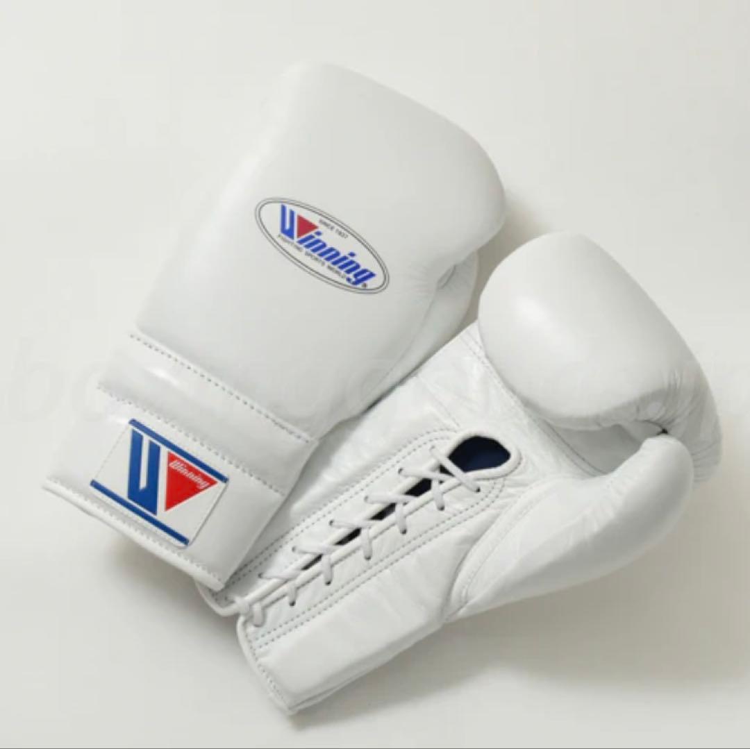 Winning ボクシンググローブ MS-500 14 oz 白　紐式