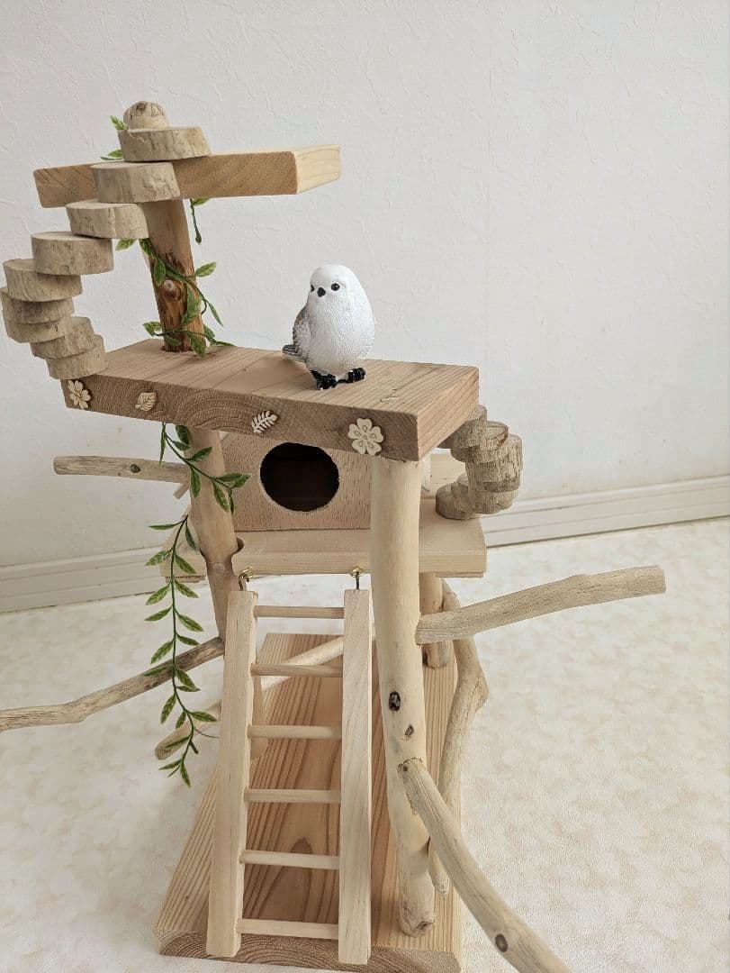 バードアスレチック66流木 バードジム　バードトイ　螺旋階段を登って