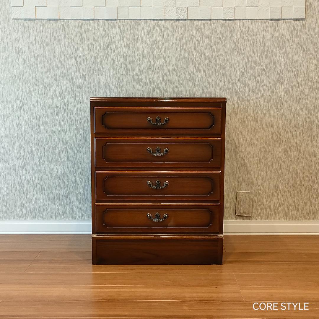 カリモクアンティーク　コロニアル 4杯 チェスト 　サイドボード　S3