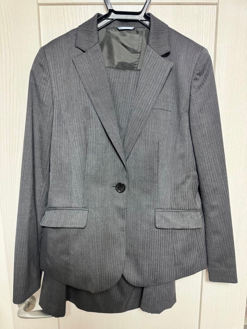 【値下】青山　レディース　グレー　スーツセット　13号　11号