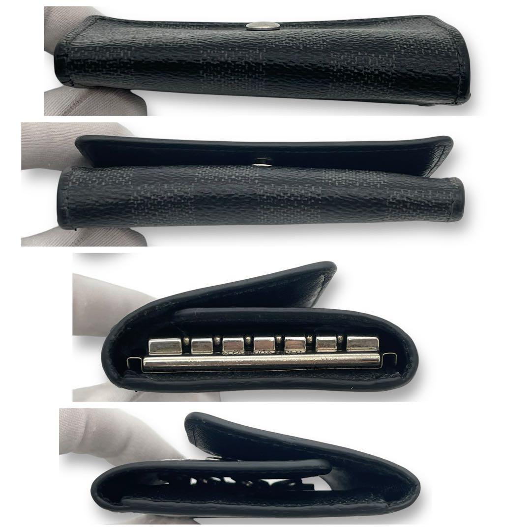 ルイヴィトン ミュルティクレ6 6連 キーケース ダミエ グラフィット グレー