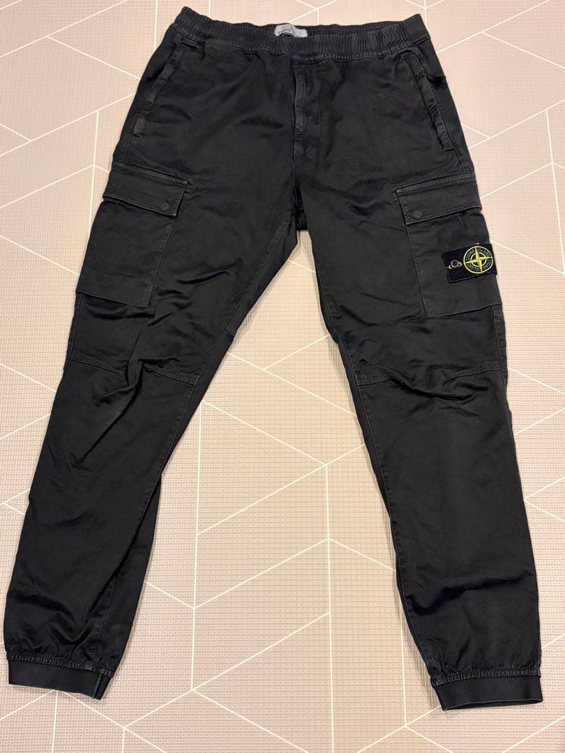 STONE  ブラックカーゴパンツ W32