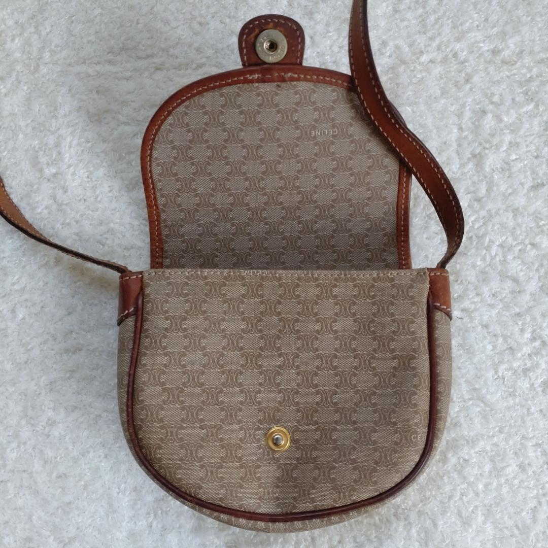 CELINE セリーヌ ヴィンテージ マカダム柄 ショルダーバッグ PVC ミニ