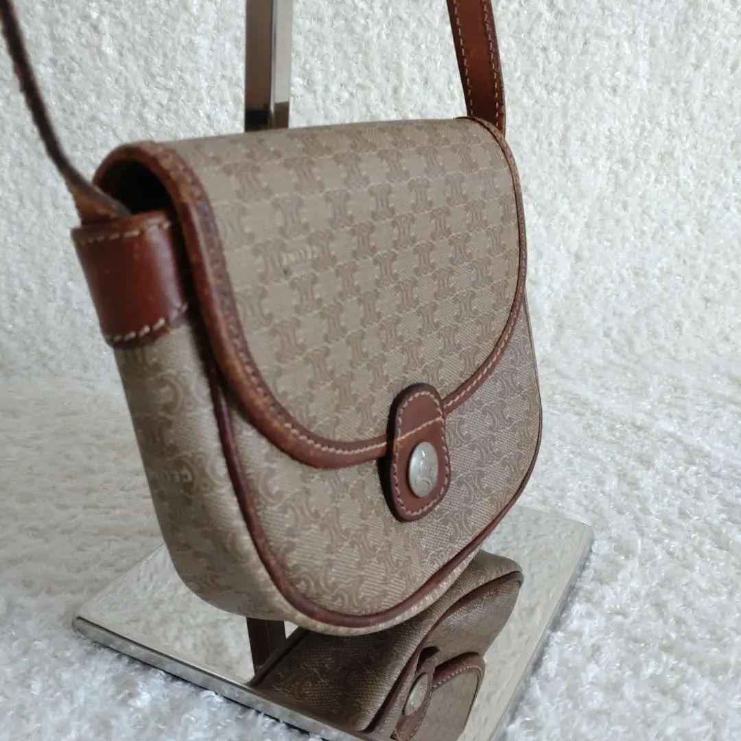 CELINE セリーヌ ヴィンテージ マカダム柄 ショルダーバッグ PVC ミニ