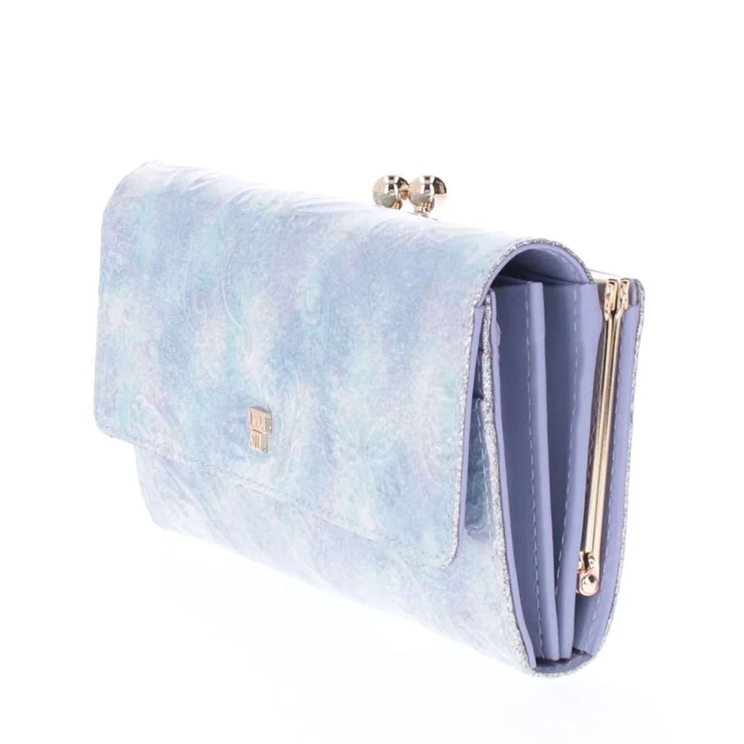 【未使用】ANNA SUI パピヨン　口金長財布　ブルー 蝶