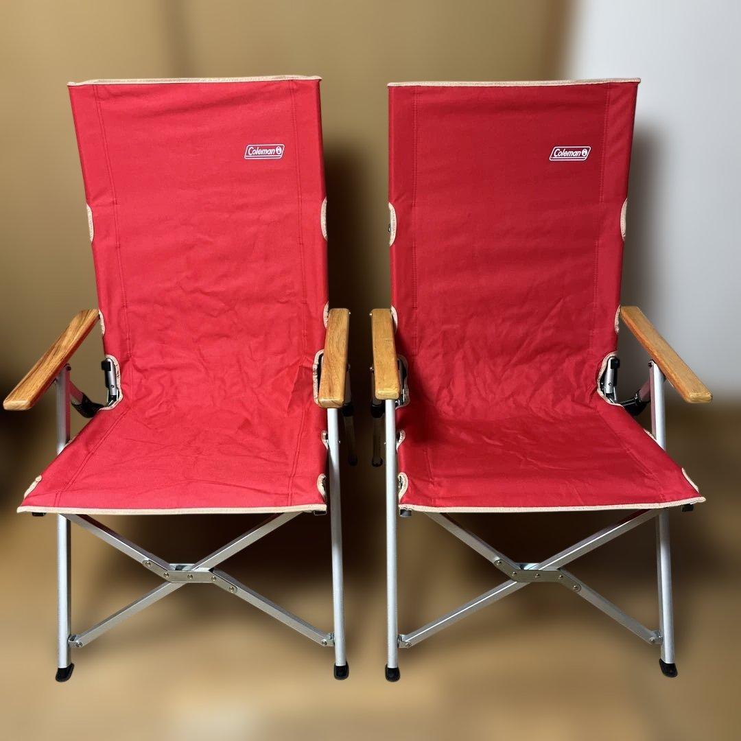 Coleman レイチェア　リクライニングチェア　レッド 2脚セット