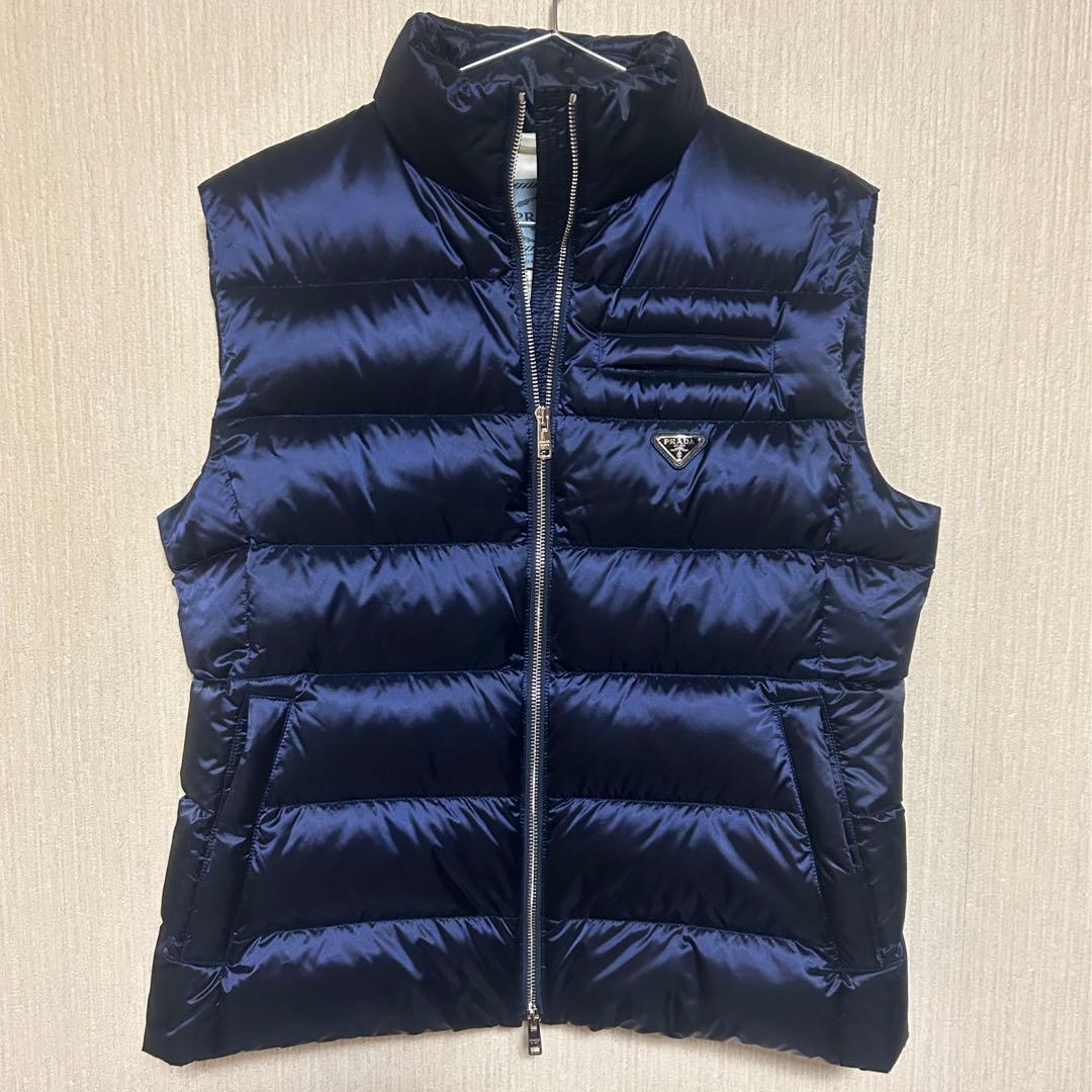 ★PRADA★プラダ★ダウンベスト★三角プレート★ネイビー★290546★