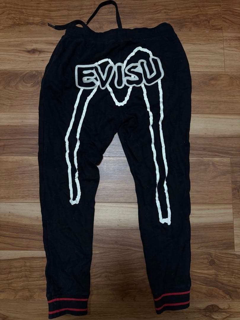 EVISU スウェット ジョガーパンツ カモメロゴ 日本語ロゴ M