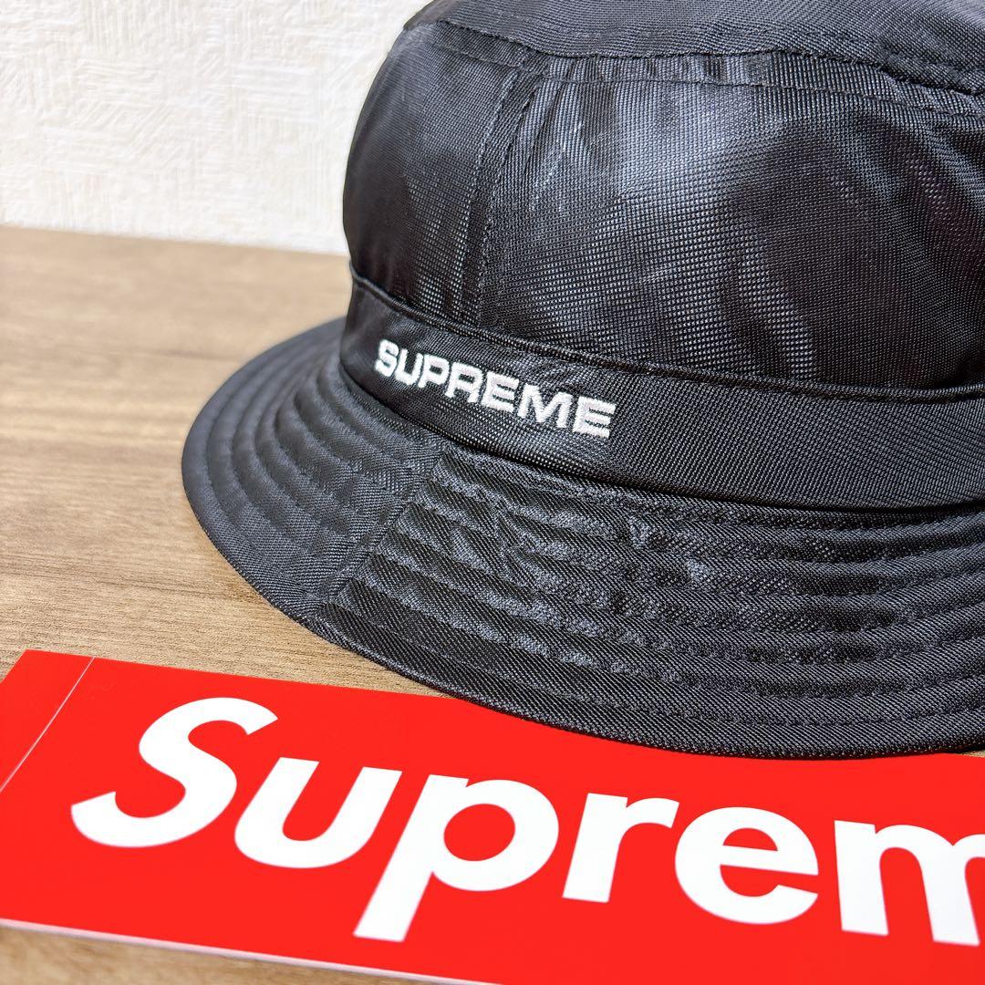 正規品　Supreme バケットハット　ハット　帽子　メッシュ　ブラック　黒